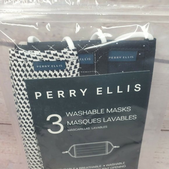 3 Perry Ellis Designer Reusable Mask - Picture 2 of 10